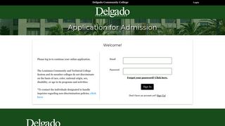 DCC | Login - Application for Admission