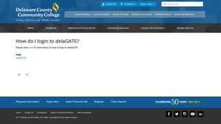 How do I login to delaGATE? - Delaware County Community College