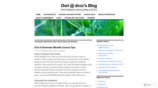 Best Practices for Moodle | Dori @ dccc's Blog