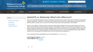 delaGATE vs. Webstudy: What's the difference? - Delaware County ...
