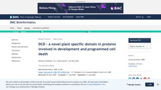 DCD – a novel plant specific domain in proteins involved in ...