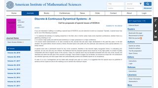 DCDS-A - American Institute of Mathematical Sciences