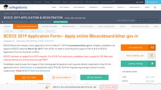 BCECE 2019 Application Form - Apply Online @bceceboard.bihar.gov ...