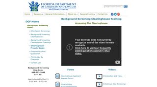 Background Screening Clearinghouse Training - Florida Department ...