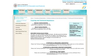 Training and Technical Assistance - DCF