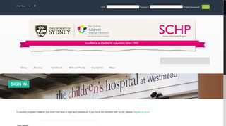 Sign In · Sydney Child Health Program
