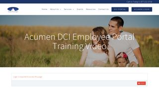 Acumen DCI Employee Portal Training Video – Acumen Fiscal Agent