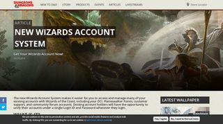 New Wizards Account System | Dungeons & Dragons