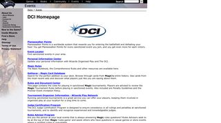 DCI Homepage - Wizards of the Coast