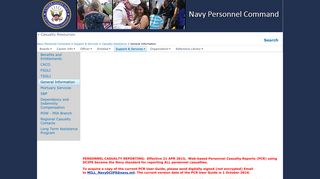 Casualty Resources - US Navy - Navy.mil