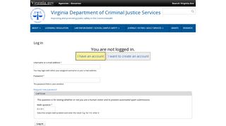 Log in | Virginia Department of Criminal Justice Services