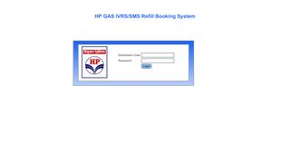 HP Refill Booking System -Login Page -