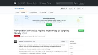 Provide non-interactive login to make dcos-cli scripting friendly · Issue ...