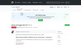 dcos cli login for CI · Issue #845 · dcos/dcos-cli · GitHub