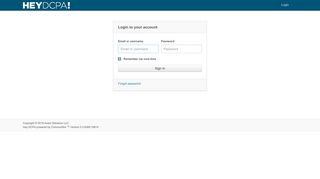 Hey DCPA: Login to your account