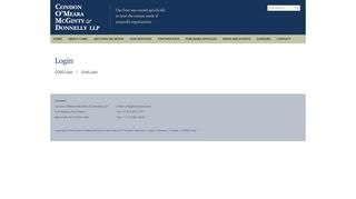 Login - Condon O'Meara McGinty & Donnelly LLP