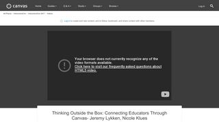 Thinking Outside the Box: Connecting Educators ... | Canvas LMS ...