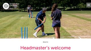 Headmaster's welcome to Dulwich Prep Cranbrook