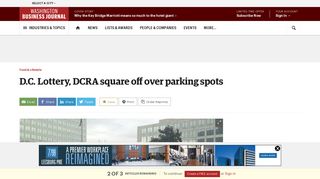 D.C. Lottery, DCRA square off over parking spots - Washington ...