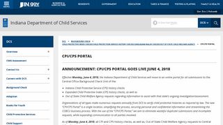 DCS: CPI/CPS Portal - IN.gov