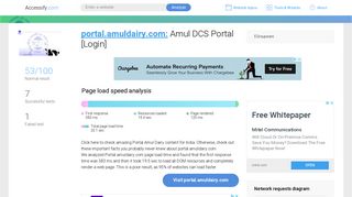 Access portal.amuldairy.com. Amul DCS Portal [Login]