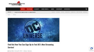 Find Out How You Can Sign Up to Test DC's New Streaming Service ...