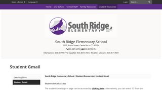 Student Gmail - South Ridge Elementary School