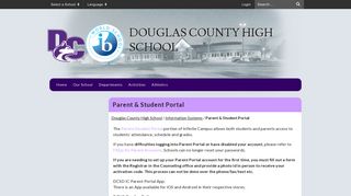 Parent & Student Portal - Douglas County High School