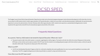Plum Creek Academy PCA - DCSD Special Education Department