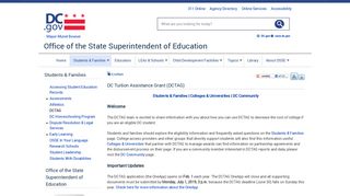 DC Tuition Assistance Grant (DCTAG) | osse