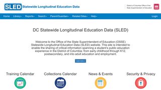 DC Statewide Longitudinal Education Data (SLED)