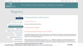 Postgraduate Admissions | Registry | DCU