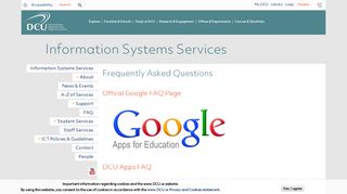 DCU Apps - FAQ | Information Systems & Services | DCU