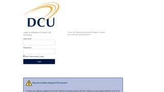 DCU Web Login Service