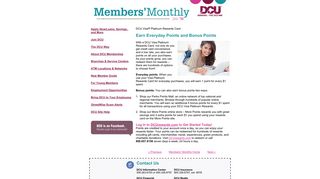 DCU Visa ® Platinum Rewards Card Earn ... - DCU - Members' Monthly