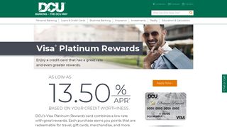 Visa Platinum Rewards Credit Card | DCU | MA | NH