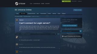 Can't connect to Login server? :: DC Universe Online Discussões ...