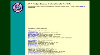 free wi-fi District of Columbia Washington DC - WiFi Free Spot