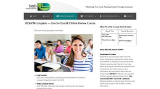 HESI-PN Complete — Live In-Class & Online ... - D&D NCLEX Review