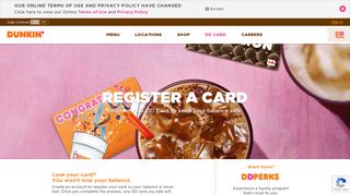 Register a DD Card | Dunkin'® - Dunkin' Donuts