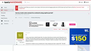 Can my router auto connect to a network using captive portal ...