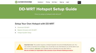 DD-WRT Hotspot Setup - HotspotSystem