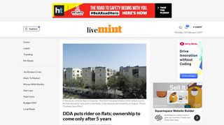 DDA puts rider on flats; ownership to come only after 5 years - Livemint