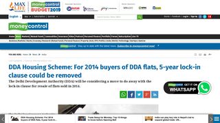 DDA Housing Scheme: For 2014 buyers of DDA flats, 5-year lock-in ...