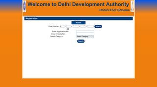 DDA Rohini Plot Scheme:Registration