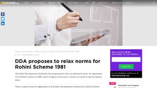 DDA proposes to relax norms for Rohini Scheme 1981 | Housing ...