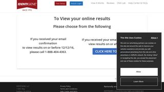 IDENTIGENE DNATesting.com Paternity Test Results | Login, View