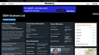 DDH Graham Ltd: Company Profile - Bloomberg