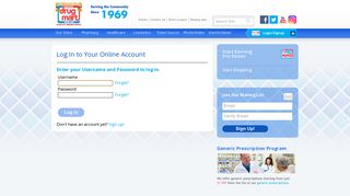 Log In to Your Online Account « Discount Drug Mart