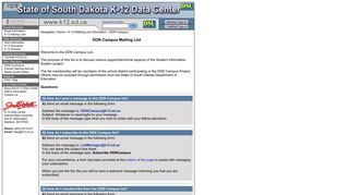 DDN Campus - State of South Dakota K-12 Data Center - k12.sd.us